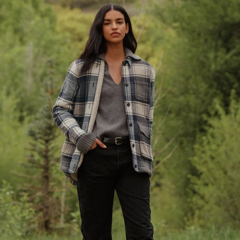 Jenni Kayne Shearling-Lined Farmhouse Jacket, Size Small